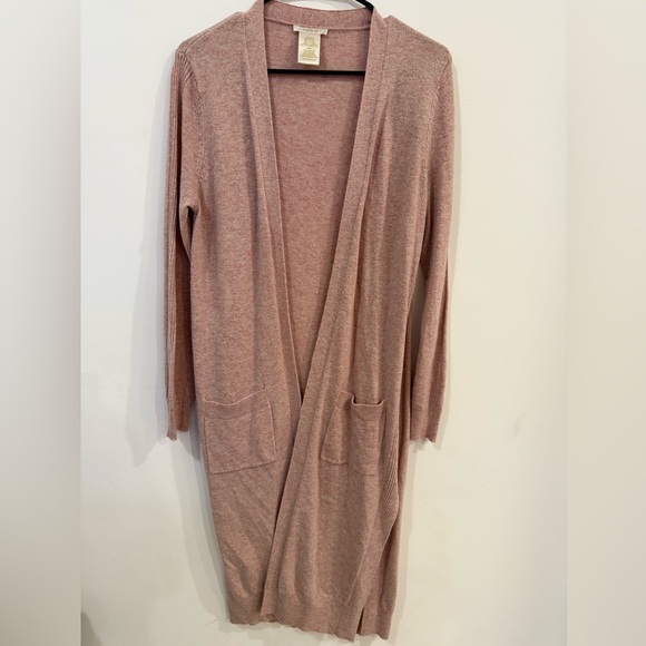Matty M Sweaters - Matty M Blush Pink Maxi Cardigan Duster | Spring Layering | Size M